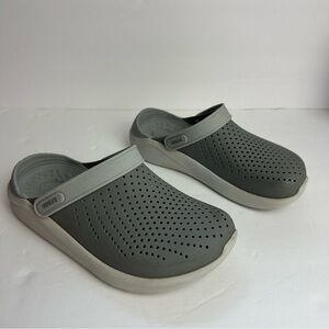 Crocs Lite Ride Clogs Women's Size 8 or Men's 6 Grey Gray Lightweight Slip-On